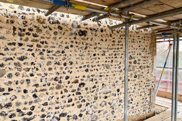 tower repointed walls